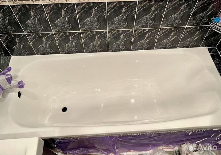 Реставрация ванн жидким акрилом и мрамором