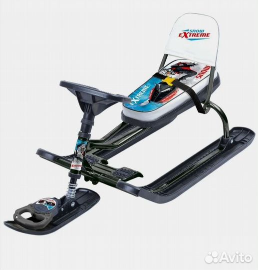 Детский снегокат со спинкой