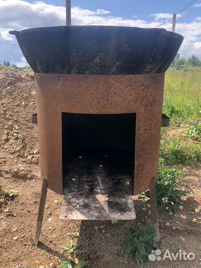 Казан чугунный с печкой на 80 литров