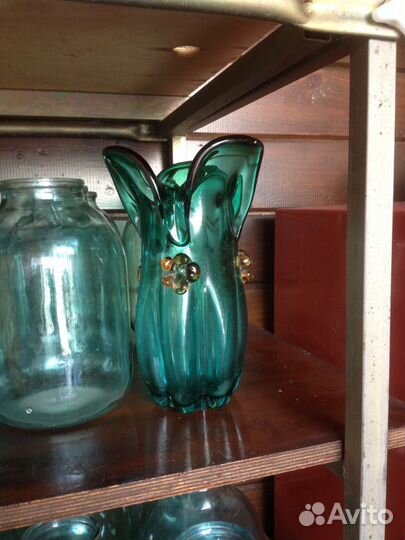 Банки Ваза цветное стекло