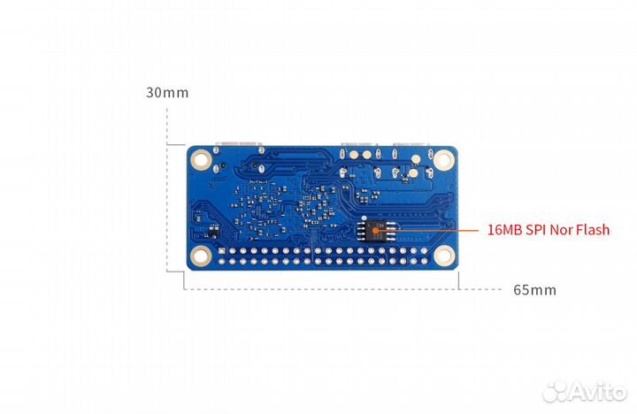 Микрокомпьютер Orange Pi Zero 2W 1Гб, 2Гб, 4Гб