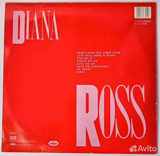 LP Diana Ross – Ross / Capitol - Germany 1983