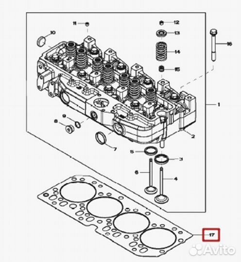 Прокладка гбц John Deere