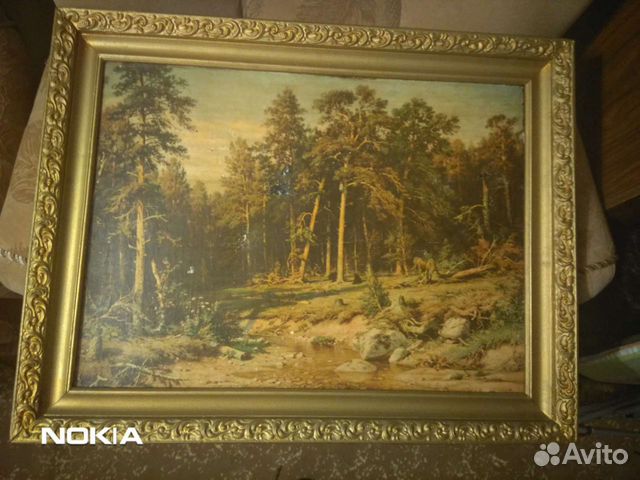 Картина на холсте старинная