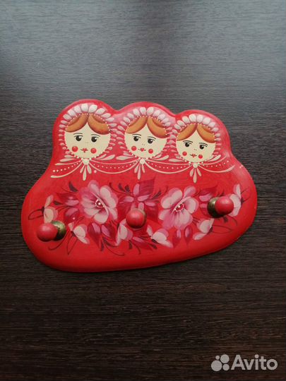 Винтажная Советская вешалка Матрешки СССР декор