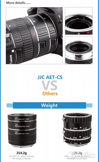 Макро кольца JJC For Nikon 12/20/36mm автофокусный