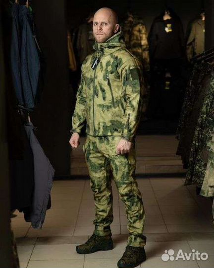 Костюм softshell мох, бушлат, флиска