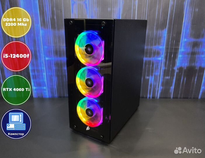 Мощный пк 2024 i5-RTX4060Ti-16DDR4-XNU82497530-H610