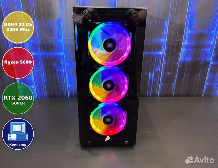 Системный блок AMD5600-RTX2060SUP-32DDR4-KWN10-A520