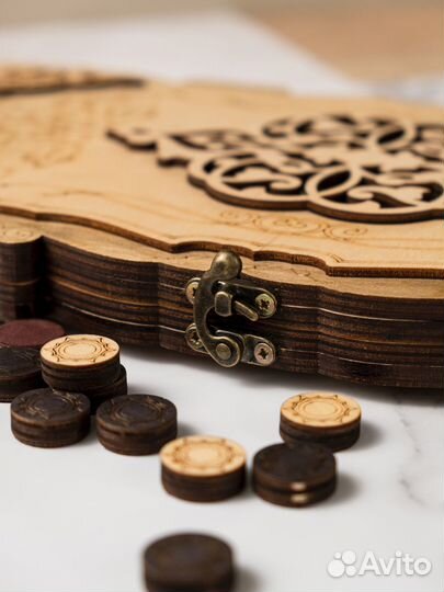 Нарды большие деревянные 50х50 см новые