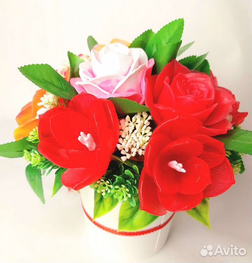 Букет из мыльных цветов