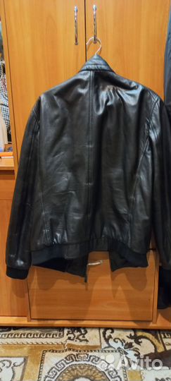 Кожаная куртка мужская 50 52 весна осень