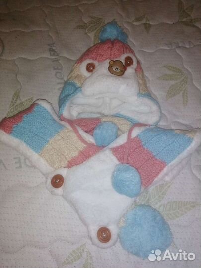 Комплект шапка и шарф новые