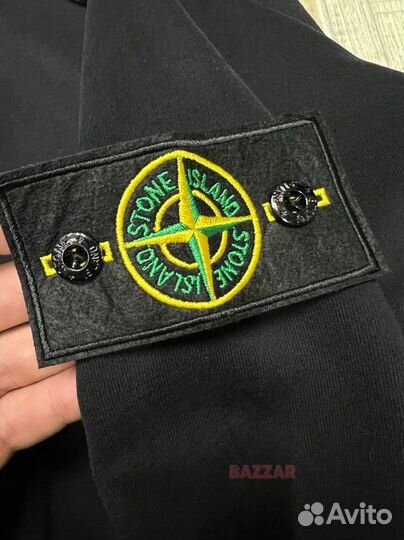 Зип худи stone island черная