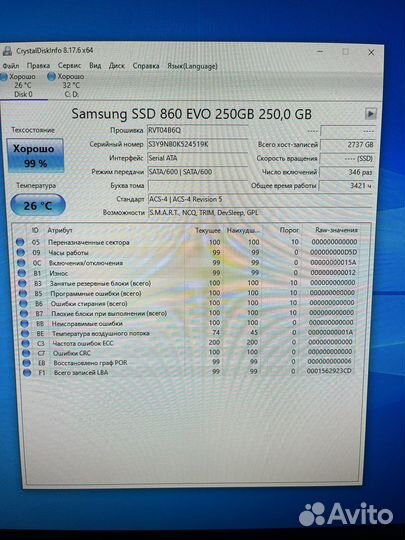 SSD Samsung 860 evo 250gb