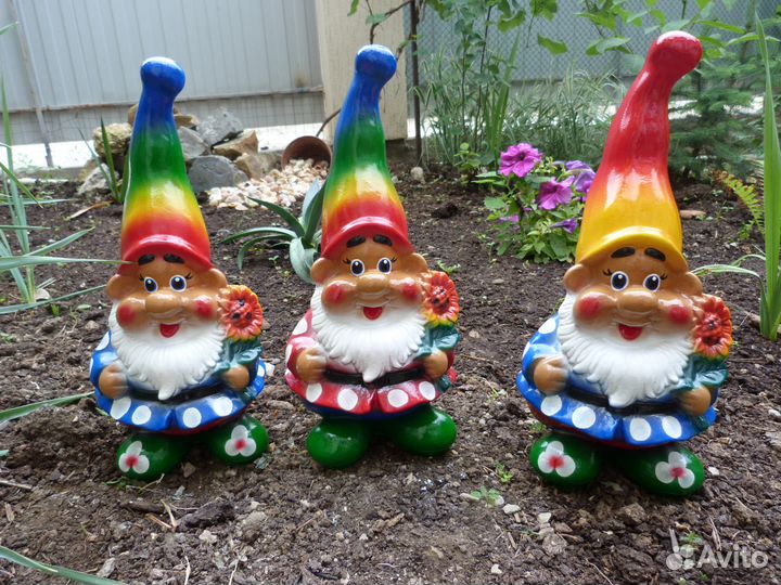 Садовые фигурки, копилки из гипса