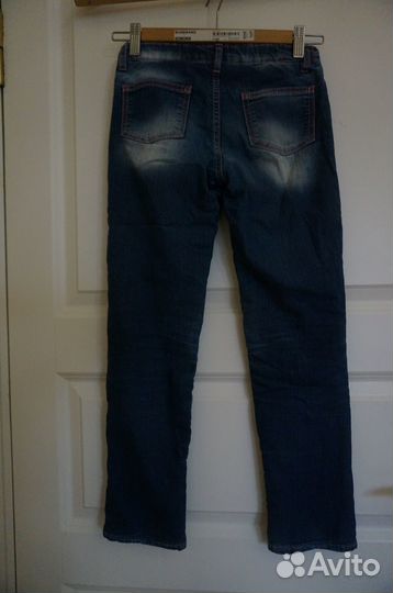 Джинсы утеплённые на флисе 134