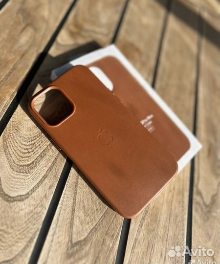 Кожаный Чехол на iPhone 14 pro leather case