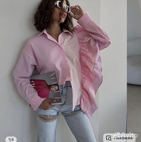 Рубашка с рюшами