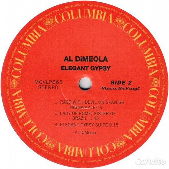 Виниловая пластинка Al Di Meola - elegant gypsy (H