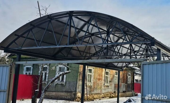 Навесы для автомобиля под ключ любой размер