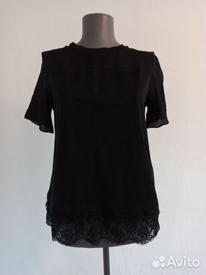 Блузка Twin Set M кофточка чёрная ажурная