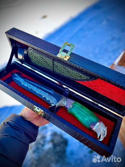 Нож натуральная кожа,ручной пошив