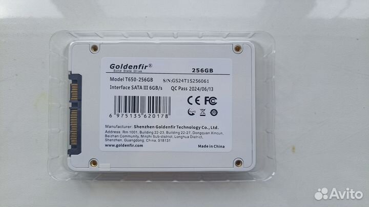 SSD диск Goldenfir на 256GB