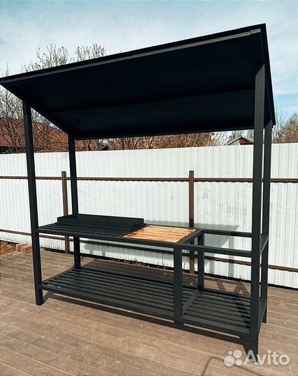 Мангал с крышей