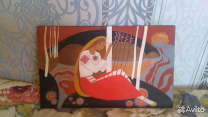 Винтажное панно и сувениры из Карелии