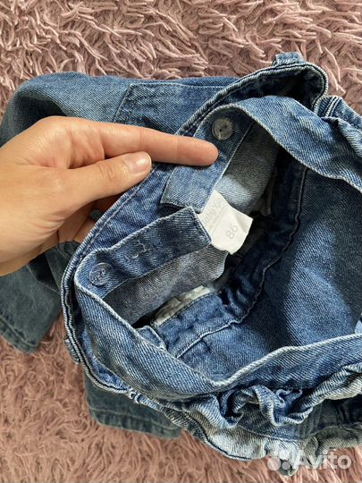 Джинсовый комбинезон для девочки 86