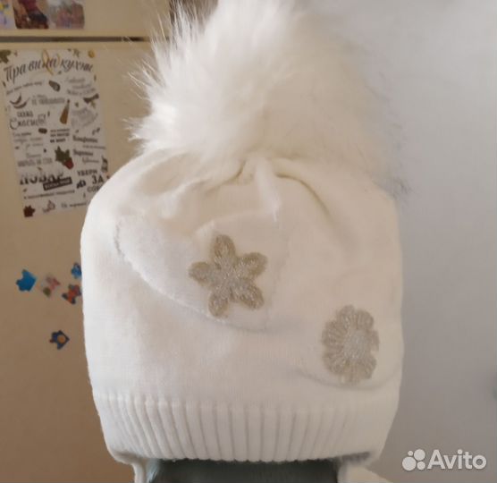 Шапочка для девочки 1 годик - 2 годика