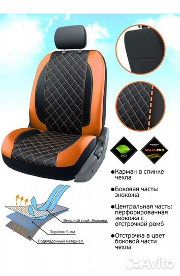 Универсальные автомобильные чехлы на сидения