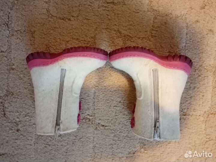 Сапожки детские для девочки, войлок, подошва резин