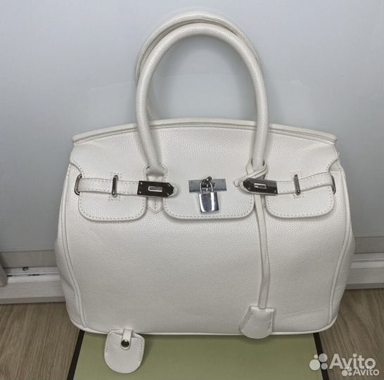 Сумка hermes birkin белая