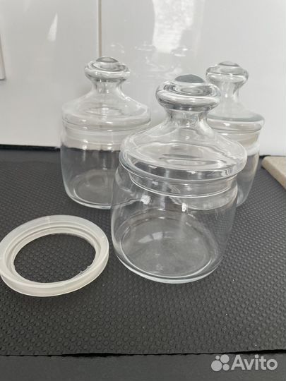 Банки для хранения стеклянные с крышкой 500 мл