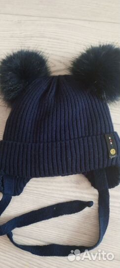 Шапка зимняя для девочки 2 года новая