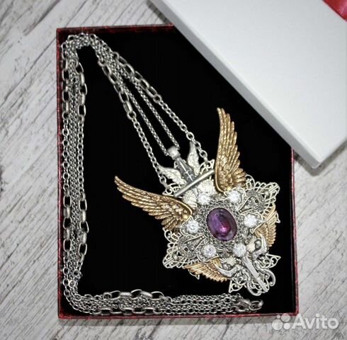Кулон амулет оберег воина камень Архангел Михаил