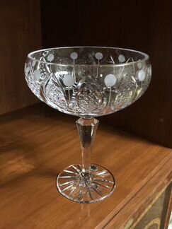 Ваза для фруктов хрустальная