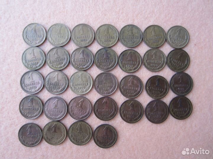 Набор монет, погодовка - СССР (
