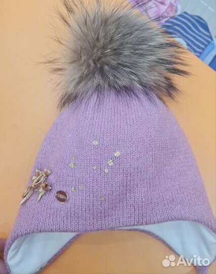 Шапка зимняя для девочки 48 50