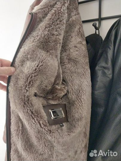 Куртка кожаная мужская зимняя