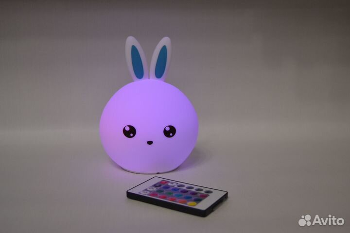 Ночник детский. Зайка с пультом (Новый)
