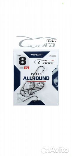 Крючки рыболовные Cobra размер 8