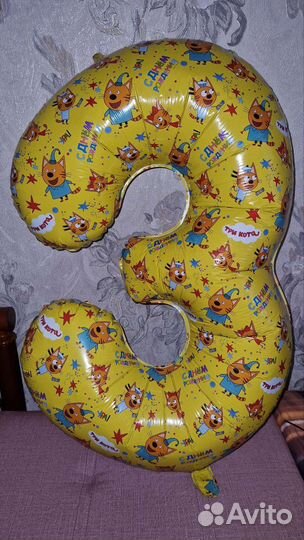 Украшения на день рождения цифра свеча 3 года