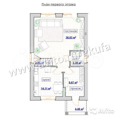 Коттедж 134,8 м² на участке 8 сот.