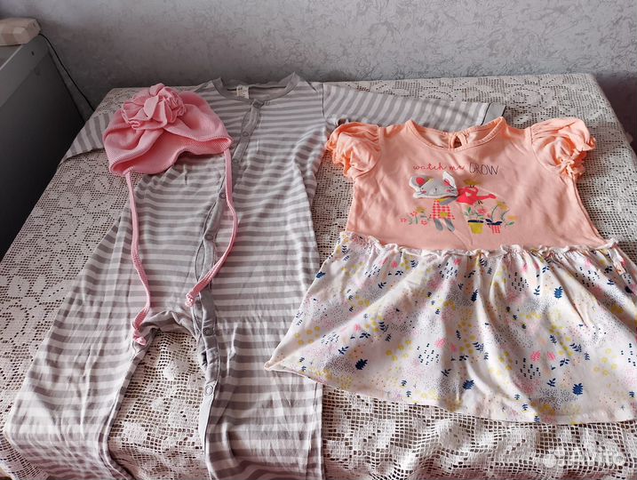 Вещи для девочки 80 86 92 пакетом