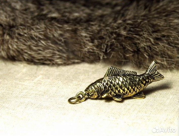 Подвеска Рыбы знак зодиака ручная работа бронза