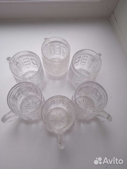 Кружки хрусталь 6 шт
