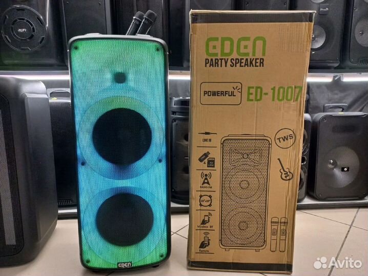 Большая блютуз колонка 1200вт Eden 88см высота